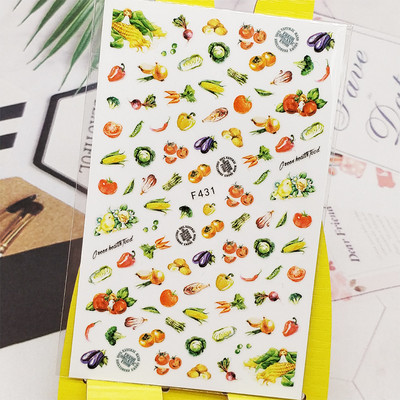 3D αυτοκόλλητο νυχιών Χαλκομανίες Fish Lotus Σχέδιο Νυχιών Διακοσμήσεις Αυτοκόλλητα Sliders Αξεσουάρ μανικιούρ Νύχια Decoraciones