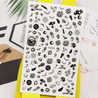 3D αυτοκόλλητο νυχιών Χαλκομανίες Fish Lotus Σχέδιο Νυχιών Διακοσμήσεις Αυτοκόλλητα Sliders Αξεσουάρ μανικιούρ Νύχια Decoraciones