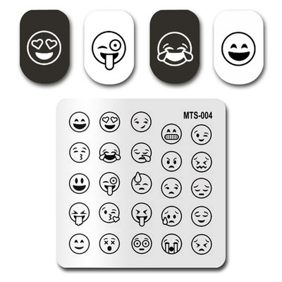 Hot πιο πρόσφατη σφραγίδα νυχιών MTS004 Σετ μανικιούρ για στάμπα νυχιών με χαμογελαστό πρόσωπο