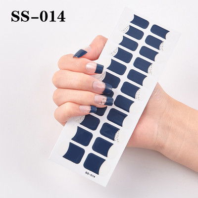 22 Tips/Sheet Snowflake Χριστουγεννιάτικα αυτοκόλλητα νυχιών Glitter σχέδιο μόδας βερνίκι νυχιών Αυτοκόλλητο ντεκόρ περιτυλίγματος αξεσουάρ για τέχνη νυχιών