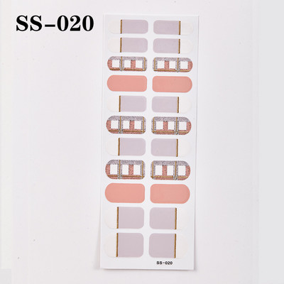 22 Tips/Sheet Snowflake Χριστουγεννιάτικα αυτοκόλλητα νυχιών Glitter σχέδιο μόδας βερνίκι νυχιών Αυτοκόλλητο ντεκόρ περιτυλίγματος αξεσουάρ για τέχνη νυχιών