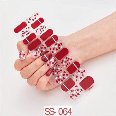 22 Tips/Sheet Snowflake Χριστουγεννιάτικα αυτοκόλλητα νυχιών Glitter σχέδιο μόδας βερνίκι νυχιών Αυτοκόλλητο ντεκόρ περιτυλίγματος αξεσουάρ για τέχνη νυχιών