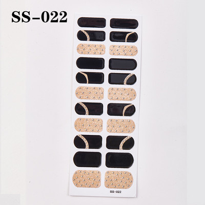 22 Tips/Sheet Snowflake Χριστουγεννιάτικα αυτοκόλλητα νυχιών Glitter σχέδιο μόδας βερνίκι νυχιών Αυτοκόλλητο ντεκόρ περιτυλίγματος αξεσουάρ για τέχνη νυχιών