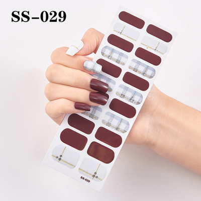 22 Tips/Sheet Snowflake Χριστουγεννιάτικα αυτοκόλλητα νυχιών Glitter σχέδιο μόδας βερνίκι νυχιών Αυτοκόλλητο ντεκόρ περιτυλίγματος αξεσουάρ για τέχνη νυχιών