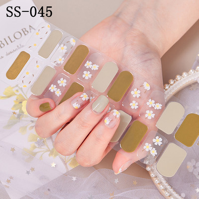 22 Tips/Sheet Snowflake Χριστουγεννιάτικα αυτοκόλλητα νυχιών Glitter σχέδιο μόδας βερνίκι νυχιών Αυτοκόλλητο ντεκόρ περιτυλίγματος αξεσουάρ για τέχνη νυχιών