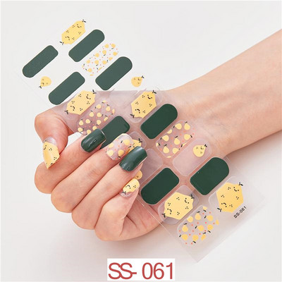 22 Tips/Sheet Snowflake Χριστουγεννιάτικα αυτοκόλλητα νυχιών Glitter σχέδιο μόδας βερνίκι νυχιών Αυτοκόλλητο ντεκόρ περιτυλίγματος αξεσουάρ για τέχνη νυχιών