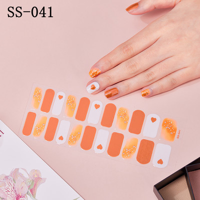 22 Tips/Sheet Snowflake Χριστουγεννιάτικα αυτοκόλλητα νυχιών Glitter σχέδιο μόδας βερνίκι νυχιών Αυτοκόλλητο ντεκόρ περιτυλίγματος αξεσουάρ για τέχνη νυχιών