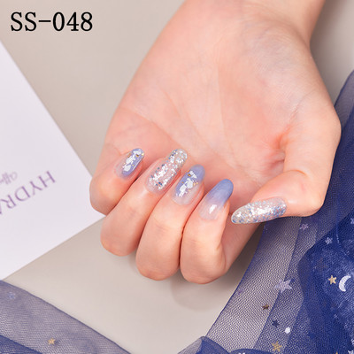 22 Tips/Sheet Snowflake Χριστουγεννιάτικα αυτοκόλλητα νυχιών Glitter σχέδιο μόδας βερνίκι νυχιών Αυτοκόλλητο ντεκόρ περιτυλίγματος αξεσουάρ για τέχνη νυχιών