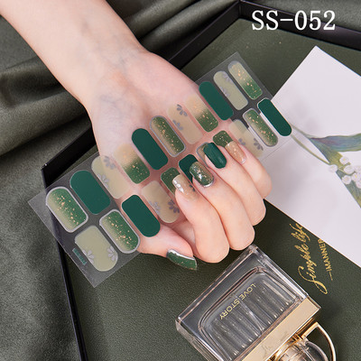 22 Tips/Sheet Snowflake Χριστουγεννιάτικα αυτοκόλλητα νυχιών Glitter σχέδιο μόδας βερνίκι νυχιών Αυτοκόλλητο ντεκόρ περιτυλίγματος αξεσουάρ για τέχνη νυχιών