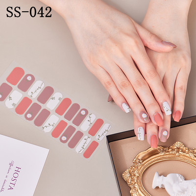 22 Tips/Sheet Snowflake Χριστουγεννιάτικα αυτοκόλλητα νυχιών Glitter σχέδιο μόδας βερνίκι νυχιών Αυτοκόλλητο ντεκόρ περιτυλίγματος αξεσουάρ για τέχνη νυχιών