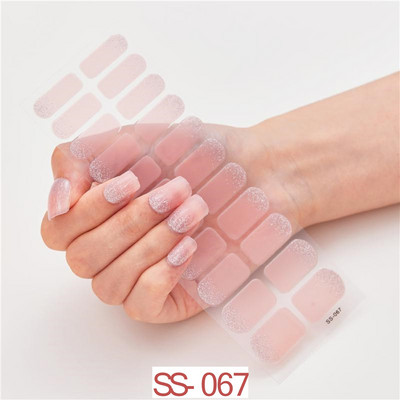 22 Tips/Sheet Snowflake Χριστουγεννιάτικα αυτοκόλλητα νυχιών Glitter σχέδιο μόδας βερνίκι νυχιών Αυτοκόλλητο ντεκόρ περιτυλίγματος αξεσουάρ για τέχνη νυχιών