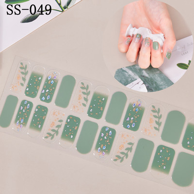 22 Tips/Sheet Snowflake Χριστουγεννιάτικα αυτοκόλλητα νυχιών Glitter σχέδιο μόδας βερνίκι νυχιών Αυτοκόλλητο ντεκόρ περιτυλίγματος αξεσουάρ για τέχνη νυχιών