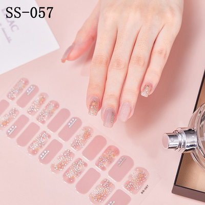 22 Tips/Sheet Snowflake Χριστουγεννιάτικα αυτοκόλλητα νυχιών Glitter σχέδιο μόδας βερνίκι νυχιών Αυτοκόλλητο ντεκόρ περιτυλίγματος αξεσουάρ για τέχνη νυχιών