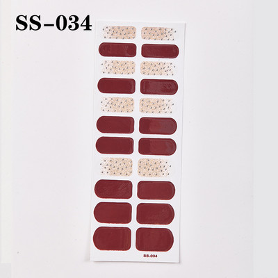 22 Tips/Sheet Snowflake Χριστουγεννιάτικα αυτοκόλλητα νυχιών Glitter σχέδιο μόδας βερνίκι νυχιών Αυτοκόλλητο ντεκόρ περιτυλίγματος αξεσουάρ για τέχνη νυχιών