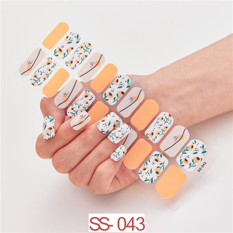 22 Tips/Sheet Snowflake Χριστουγεννιάτικα αυτοκόλλητα νυχιών Glitter σχέδιο μόδας βερνίκι νυχιών Αυτοκόλλητο ντεκόρ περιτυλίγματος αξεσουάρ για τέχνη νυχιών