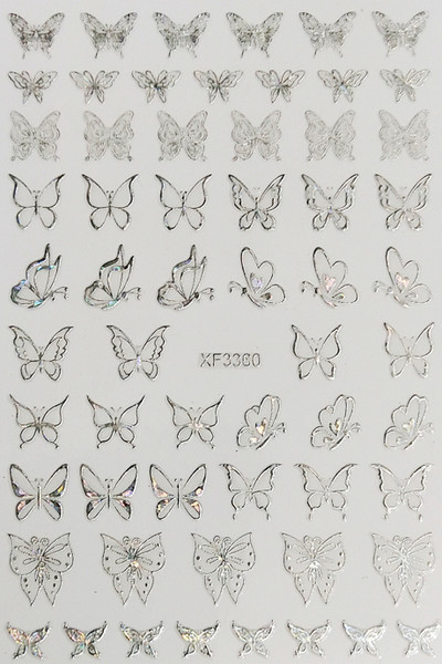 Τρισδιάστατο αυτοκόλλητο νυχιών Χρυσό ασημί μεταλλικό καμπυλωτό λουράκι Αυτοκόλλητο αυτοκόλλητο αυτοκόλλητο πολλαπλών μεγεθών για σχέδιο μανικιούρ