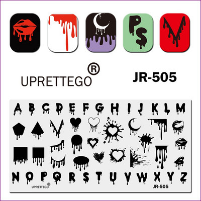 Πρότυπο πλάκας σφράγισης από ανοξείδωτο ατσάλι 2022 Αφηρημένες γραμμές Σχήματα Floral Chain Barb Melt Umbrella Romatic Sleeping JR501-510