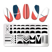 PICT You Nail Stamping Plates Γαλλική συμβουλή Εικόνες Πρότυπο σφράγισης νυχιών από ανοξείδωτο ατσάλι Εργαλεία στένσιλ για το σχεδιασμό νυχιών