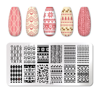 PICT You Nail Stamping Plates Γαλλική συμβουλή Εικόνες Πρότυπο σφράγισης νυχιών από ανοξείδωτο ατσάλι Εργαλεία στένσιλ για το σχεδιασμό νυχιών