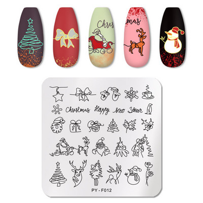 PICT You Nail Stamping Plates Γαλλική συμβουλή Εικόνες Πρότυπο σφράγισης νυχιών από ανοξείδωτο ατσάλι Εργαλεία στένσιλ για το σχεδιασμό νυχιών