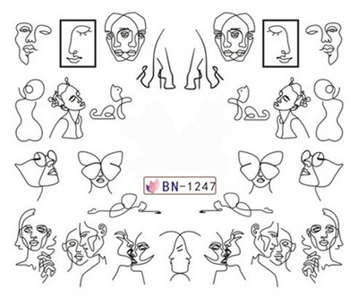 Αυτοκόλλητο Nail Art Αυτοκόλλητα Νερού Αυτοκόλλητα Μουσική Νότα Γραμμή Νύχια Αυτοκόλλητα Σχεδίαση slider Διακόσμηση Αξεσουάρ Μανικιούρ Αλουμινόχαρτο Περιτυλίγματα Pegatinas