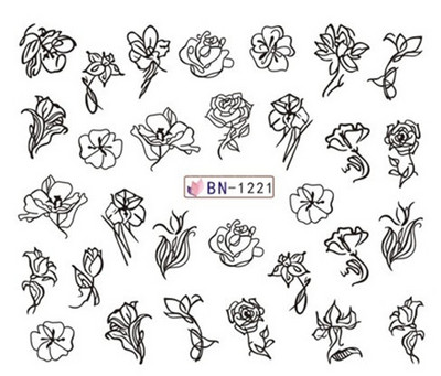 Αυτοκόλλητο Nail Art Αυτοκόλλητα Νερού Αυτοκόλλητα Μουσική Νότα Γραμμή Νύχια Αυτοκόλλητα Σχεδίαση slider Διακόσμηση Αξεσουάρ Μανικιούρ Αλουμινόχαρτο Περιτυλίγματα Pegatinas