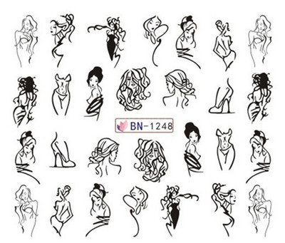 Αυτοκόλλητο Nail Art Αυτοκόλλητα Νερού Αυτοκόλλητα Μουσική Νότα Γραμμή Νύχια Αυτοκόλλητα Σχεδίαση slider Διακόσμηση Αξεσουάρ Μανικιούρ Αλουμινόχαρτο Περιτυλίγματα Pegatinas