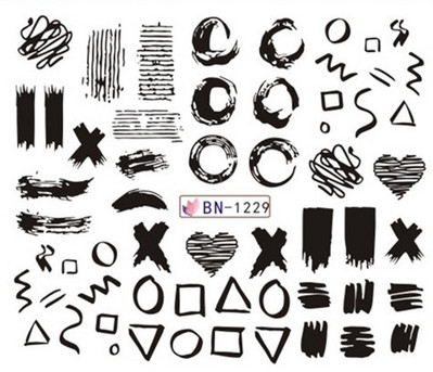 Αυτοκόλλητο Nail Art Αυτοκόλλητα Νερού Αυτοκόλλητα Μουσική Νότα Γραμμή Νύχια Αυτοκόλλητα Σχεδίαση slider Διακόσμηση Αξεσουάρ Μανικιούρ Αλουμινόχαρτο Περιτυλίγματα Pegatinas