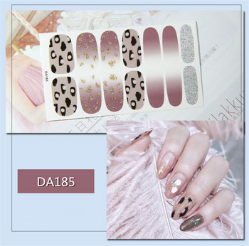 Lamemoria 1бр Beauty DIY Nail Patch Adhesive Nail Wraps Night Designs Gradient Moon Стикери за лак за нокти Водоустойчиви ленти за нокти