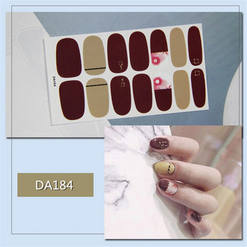 Lamemoria 1бр Beauty DIY Nail Patch Adhesive Nail Wraps Night Designs Gradient Moon Стикери за лак за нокти Водоустойчиви ленти за нокти