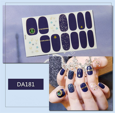 Lamemoria 1 τμχ Beauty DIY Nail Patch Αυτοκόλλητα Νυχτικά Σχέδια Νυχτερινής Κλίσης Αυτοκόλλητα Βερνίκι νυχιών Moon Αδιάβροχες λωρίδες νυχιών