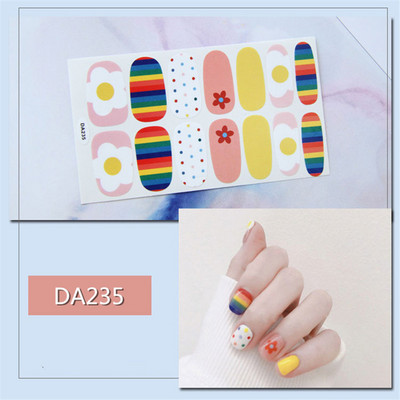 Lamemoria 1 τμχ Beauty DIY Nail Patch Αυτοκόλλητα Νυχτικά Σχέδια Νυχτερινής Κλίσης Αυτοκόλλητα Βερνίκι νυχιών Moon Αδιάβροχες λωρίδες νυχιών
