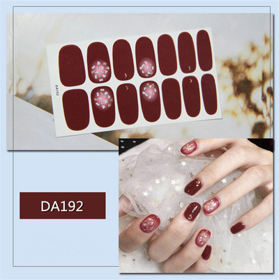 Lamemoria 1 τμχ Beauty DIY Nail Patch Αυτοκόλλητα Νυχτικά Σχέδια Νυχτερινής Κλίσης Αυτοκόλλητα Βερνίκι νυχιών Moon Αδιάβροχες λωρίδες νυχιών