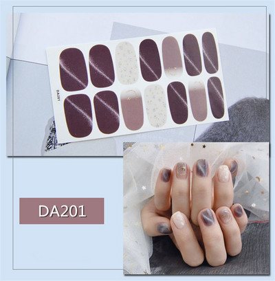 Lamemoria 1 τμχ Beauty DIY Nail Patch Αυτοκόλλητα Νυχτικά Σχέδια Νυχτερινής Κλίσης Αυτοκόλλητα Βερνίκι νυχιών Moon Αδιάβροχες λωρίδες νυχιών