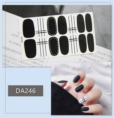 Lamemoria 1 τμχ Beauty DIY Nail Patch Αυτοκόλλητα Νυχτικά Σχέδια Νυχτερινής Κλίσης Αυτοκόλλητα Βερνίκι νυχιών Moon Αδιάβροχες λωρίδες νυχιών