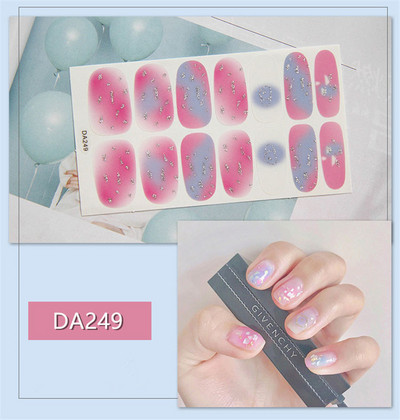 Lamemoria 1 τμχ Beauty DIY Nail Patch Αυτοκόλλητα Νυχτικά Σχέδια Νυχτερινής Κλίσης Αυτοκόλλητα Βερνίκι νυχιών Moon Αδιάβροχες λωρίδες νυχιών