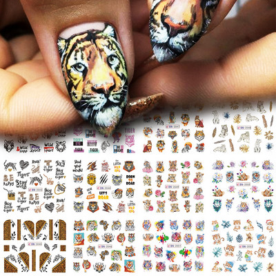 12 τμχ Μελάνι Blooming Marble Nail Water Sliders Gradient Abstract Abstract Geometric Line Transfer Sliders DIY Wraps Manicure LEBN1345-1356