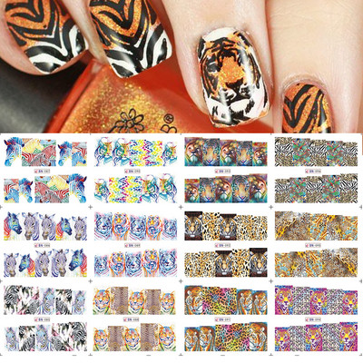 12 τμχ Μελάνι Blooming Marble Nail Water Sliders Gradient Abstract Abstract Geometric Line Transfer Sliders DIY Wraps Manicure LEBN1345-1356