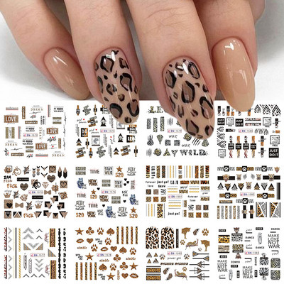 12 τμχ Μελάνι Blooming Marble Nail Water Sliders Gradient Abstract Abstract Geometric Line Transfer Sliders DIY Wraps Manicure LEBN1345-1356