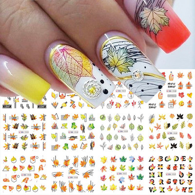 12 τμχ Μελάνι Blooming Marble Nail Water Sliders Gradient Abstract Abstract Geometric Line Transfer Sliders DIY Wraps Manicure LEBN1345-1356