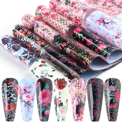 14 τμχ/Σετ Αλουμινένιο Καθρέφτη Νυχιών Αλουμινίου Αυτοκόλλητα Μεταφοράς Μεταλλικό Ροζ Χρυσό Ασημί Φύλλο Νυχιών Χαρτί Wraps Flakes Μανικιούρ TR996