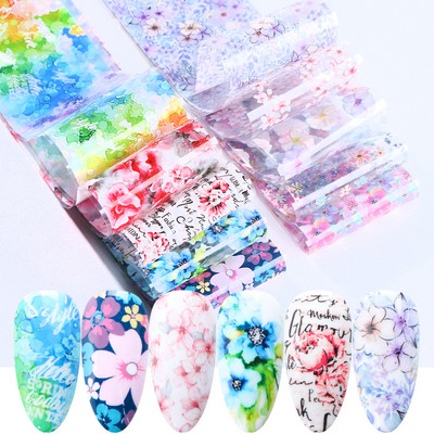 14 τμχ/Σετ Αλουμινένιο Καθρέφτη Νυχιών Αλουμινίου Αυτοκόλλητα Μεταφοράς Μεταλλικό Ροζ Χρυσό Ασημί Φύλλο Νυχιών Χαρτί Wraps Flakes Μανικιούρ TR996