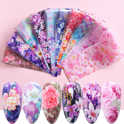 14 τμχ/Σετ Αλουμινένιο Καθρέφτη Νυχιών Αλουμινίου Αυτοκόλλητα Μεταφοράς Μεταλλικό Ροζ Χρυσό Ασημί Φύλλο Νυχιών Χαρτί Wraps Flakes Μανικιούρ TR996