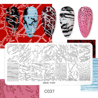 ROSALIND Πλάκα σφράγισης Γυναικεία Πρόσωπο Λουλούδι Φρούτα Γάτα Σκύλος Εικόνα Πρότυπα Νυχιών Τέχνης DIY Σχέδιο Ζωγραφισμένα Ατσάλινα Πρότυπα Πρότυπα Σφραγίδας Πλάκες