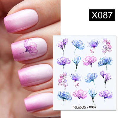 Harunouta Love Heart σχέδια Κόκκινα χείλη Χαλκομανίες με νερό Kiss You Miss You Αυτοκόλλητα Αγγλικά γράμματα Διακόσμηση για τα νύχια του Αγίου Βαλεντίνου