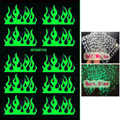 Φωτεινά αυτοκόλλητα νυχιών τέχνης φωτός που λάμπουν σε σκούρο αυτοκόλλητα για τα νύχια Αυτοκόλλητα νυχτερινού φωτός Σχέδιο μανικιούρ μεταφοράς πεταλούδας σελήνης