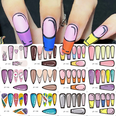 Αυτοκόλλητα νυχιών με αυτοκόλλητα Αγίου Βαλεντίνου Red Love Heart Έρως τόξο Βέλος Αυτοκόλλητο συρόμενο γράμματα Διακόσμηση νυχιών για μανικιούρ LEBN