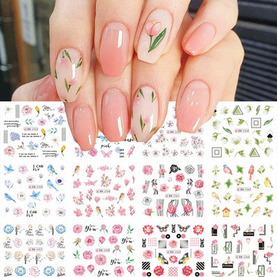 Αυτοκόλλητα νυχιών με αυτοκόλλητα Αγίου Βαλεντίνου Red Love Heart Έρως τόξο Βέλος Αυτοκόλλητο συρόμενο γράμματα Διακόσμηση νυχιών για μανικιούρ LEBN