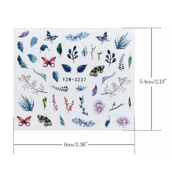 Hot Sell 1Pcs 3D Floral Nail Art Water Transfer Stickers Flower Leaf Manicure Decoration Tips Nail Decal Decals Инструменти на едро