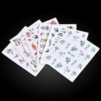 Hot Sell 1Pcs 3D Floral Nail Art Water Transfer Stickers Flower Leaf Manicure Decoration Tips Nail Decal Decals Инструменти на едро